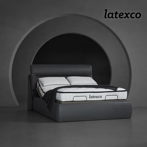 라텍스코 파르테논 모션베드 SS+천연라텍스 매트리스 20cm, 그레이