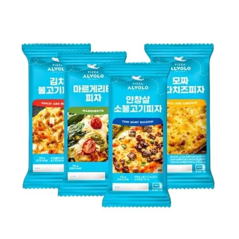 알볼로피자 4종 총 20팩(안창살 소불고기5팩김치불고기5팩마르게리타5팩모짜체다치즈5팩), 5개, 85g