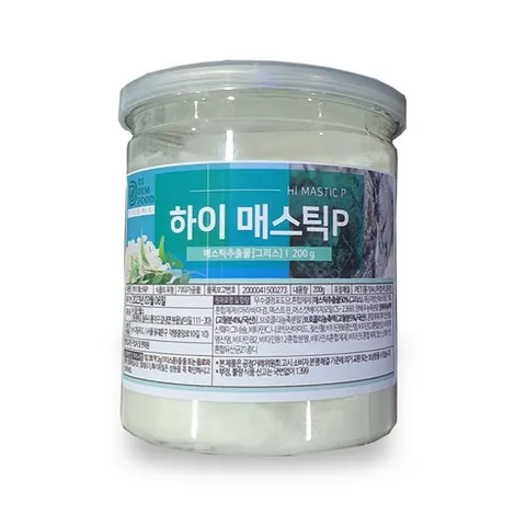 위건강엔 속편한 매스틱 매스틱검 180정 그리스 키오스 하이메스틱 분말, 매스틱 분말(캔시머통), 200g, 1개