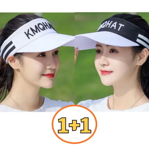(1+1) 여성 여름 파크 골프 모자 챙넓은 썬캡 와이드 썬 바이저