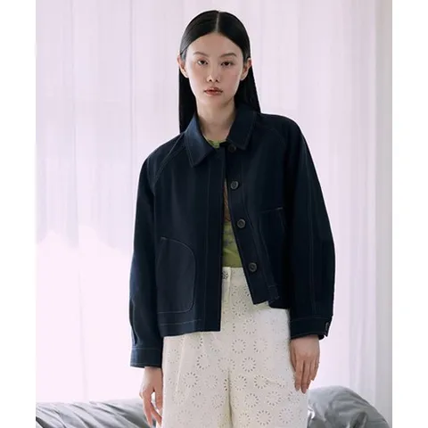 더엣지 THEATG SS 프렌치린넨 혼방 크롭 자켓 2054274177 362178