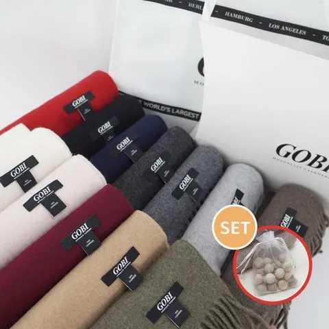 GOBI 고비 캐시미어 머플러 베이직/몽골캐시미어100 남자 여자 목도리 커플 크리스마스 선물