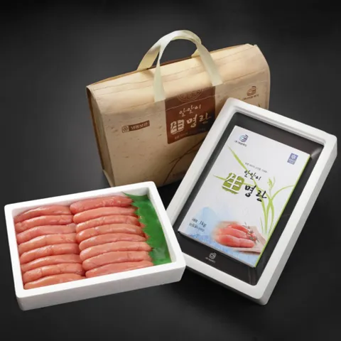 [마린푸드 명란젓] 최상급 백명란 - 화이트 2호 [선물포장], 1개, 1kg