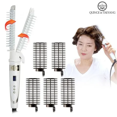 퀸스IN태양 오토롤링 브러쉬고데기 시즌2+헤어롤5개 자동회전 뽕 뿌리볼륨 매직 볼륨웨이브 판고데기 헤어롤탈착 봉고데기사용가능 해외겸용