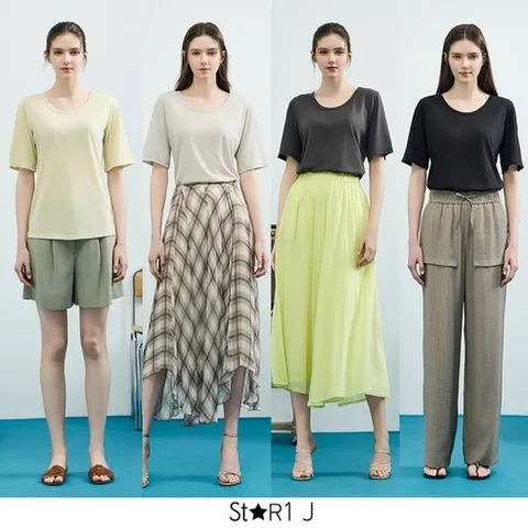 [J CONIQ] 제이코닉 프렌치린넨 블렌딩 티블라우스 4종