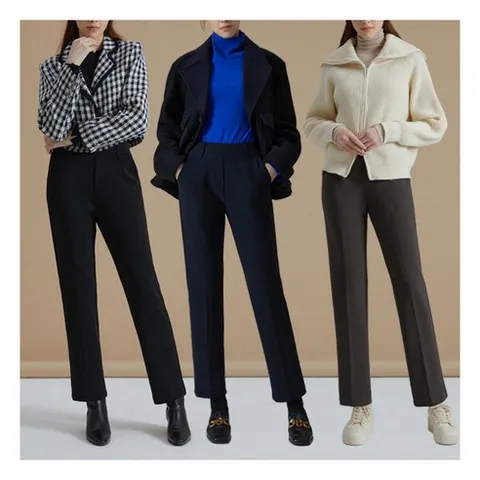 [도티] [1+1+1] 여성 고탄성 기모 본딩 슬랙스 3종(PNSW)