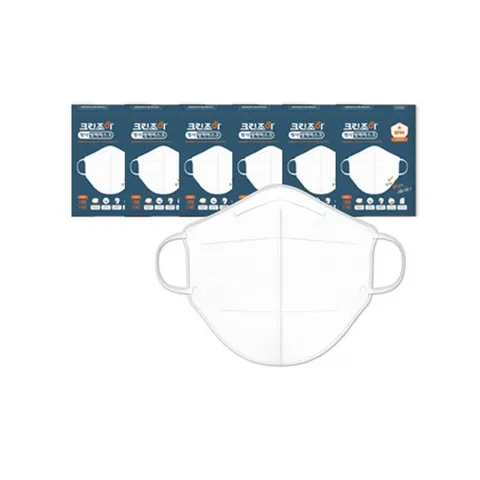 크린조이 KF94 마스크 새부리형 대형 블랙 그레이 화이트 30매(1팩 5매입), 6개, 대형_화이트, 5개입