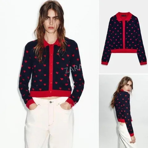 자라 뉴 하트 자카드니트가디건2026봄