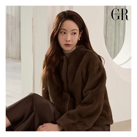 [조르쥬 레쉬] ○25FW Faux 밍크 하프 자켓