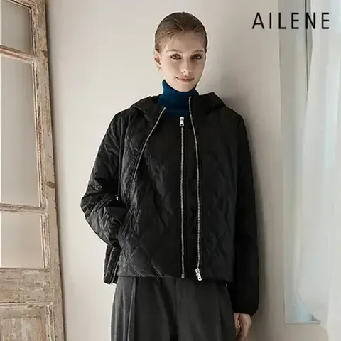 [엘렌느] 25FW 더블웨이브 퀼팅 점퍼+베스트 세트