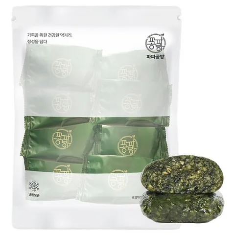 [파파공방] 100%현미 밥알쑥떡 식사대용 개별포장, 16개, 65g