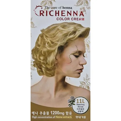 리체나 칼라크림 리체나칼라크림 헤어컬러 10개, 11L(아주밝은금발색), 일반염색
