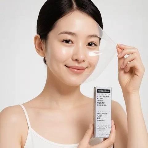 퓨어그램 물광 쫀쫀 탄력 랩핑마스크 히알루론산 2BOX, 2개, 4개입