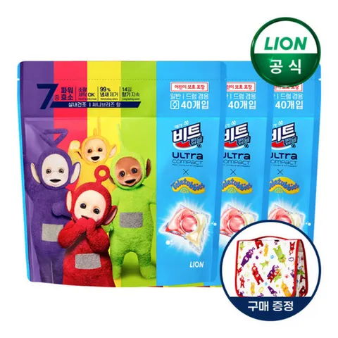 비트캡슐X텔레토비 울트라 콤팩트 캡슐세제 x+행잉파우치 증정, 3개, 1개입