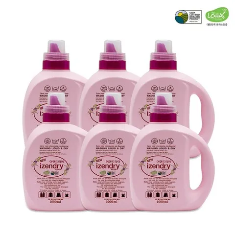이젠드라이 플러스 세제 본품, 1L, 6개