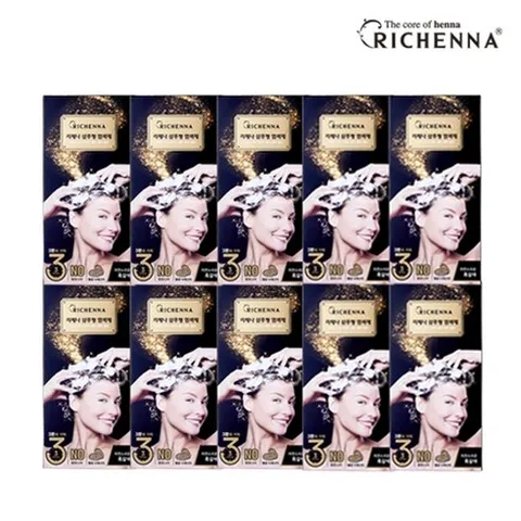 기타 리체나 샴푸형 3분 염색제 10박스, 10개, 부드러운갈색