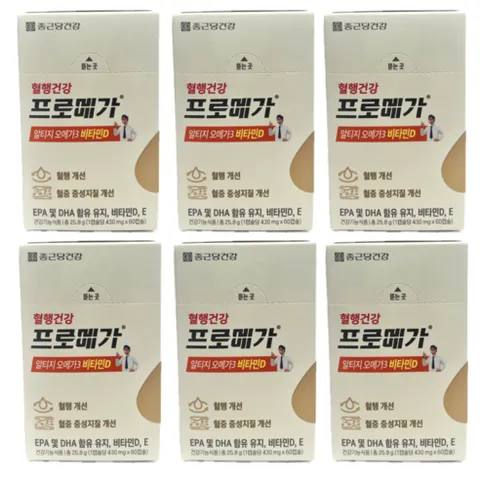 자연분자형태 nTG형오메가3프로메가뉴티지오메가3, 30회분, 6박스