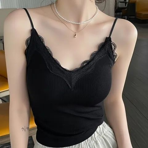 엣모스트 골지 레이스 캡내장 일체형 나시 브라탑