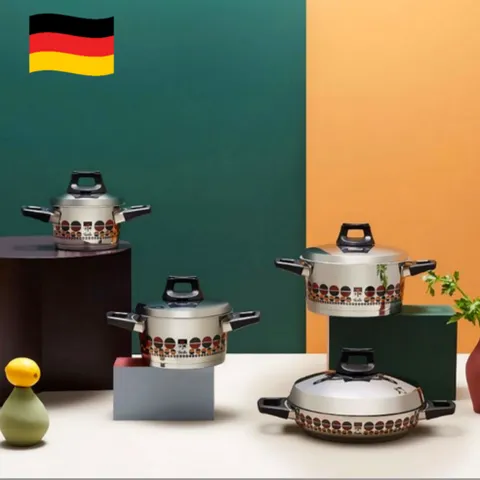 최상위버전 독일 휘슬러 솔라임 s 스텐 양수 전골 냄비세트 4종 인덕션, 1세트, 휘슬러 솔라임S 냄비세트, 실버