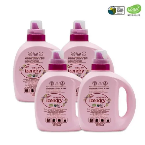 세제혁명 이젠드라이 플러스 1000ml 4통, 4개