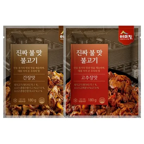 예미정 진짜 불맛 불고기 12팩 (간장맛6+고추장맛6)