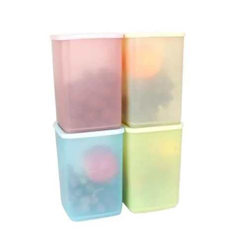 타파웨어 냉장 채소 과일보관 밀폐용기 신선박스 1L/2.2L 4종세트 반찬용기 김치통 집들이 선물용, 2200ml * 4P, 1세트