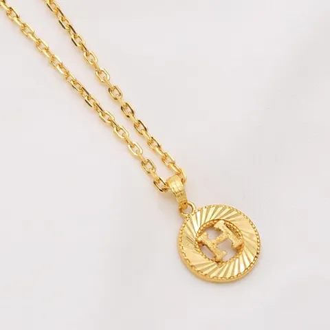 24k 여자 순금 3돈 H 명품 메달 코인 펜던트 11.25g 금 목걸이 선물