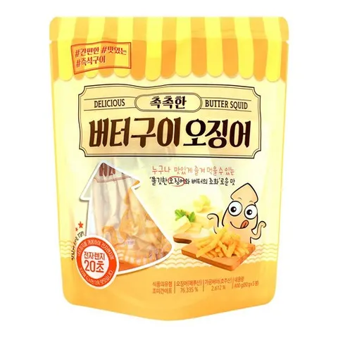촉촉한 버터구이오징어, 400g, 1개