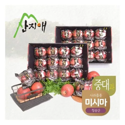 산지애 블랙라벨 사과 6kg (3kg*2박스 총 22~24과), 2개
