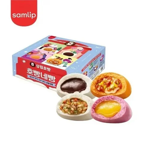 (신세계라이브쇼핑)삼립호빵 4가지 맛 모두 맛보기 호빵네빵12입 1박스, 1개