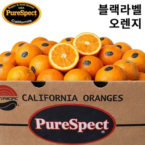 [일100박스특가] 정품 퓨어스펙 블랙라벨 고당도 오렌지, 1박스, 6kg(중소과40과)