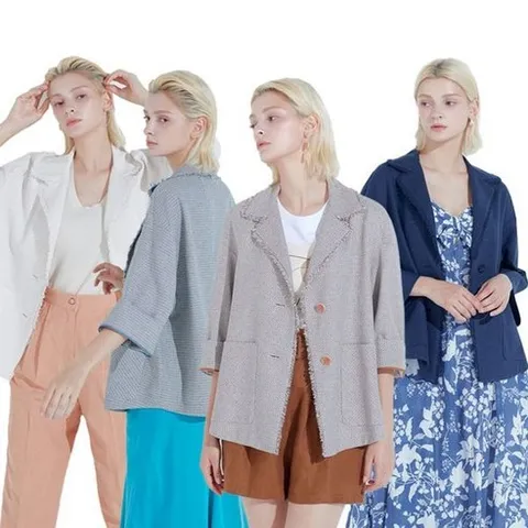 다니엘에스떼 루즈핏 프린지 트위드 자켓아이보리