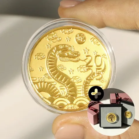 [러비앤비] 24K 2025 블루드래곤 순금코인 0.1g+ 프리미엄 선물 세트 (당일배송) | 을사년 | 럭키 순금 골드바 | 콩알금| 부모님 감사 선물 | 생일졸업입학취업 기념