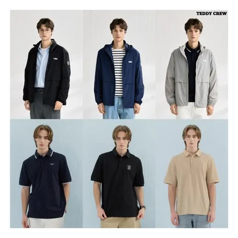 [테디크루] ■ TEDDY CREW 남성 PK 티셔츠 3종 + 윈드점퍼 1종(T601T26M)