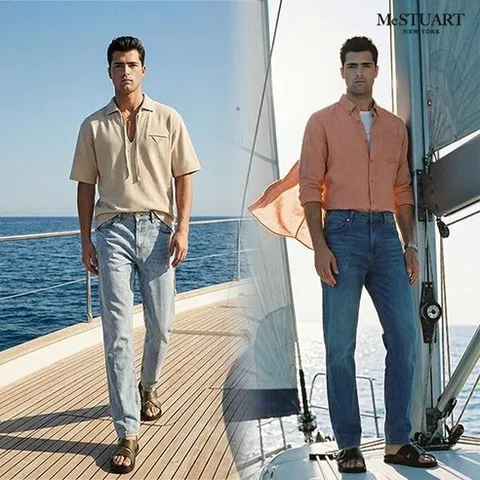 맥스튜어트배럴핏데님 맥스튜어트 남성 26SS 배럴커브 데님팬츠 2종