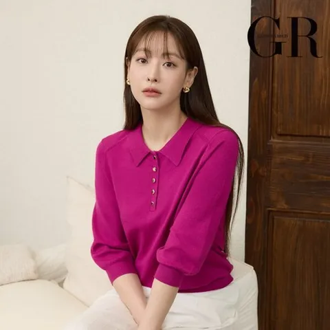 조르쥬 레쉬 26SS 버튼 포인트 카라 니트 4종