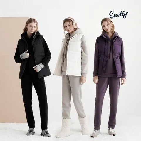 스넬리 [Snelly]25FW 여성 기모 트레이닝 세트 3종