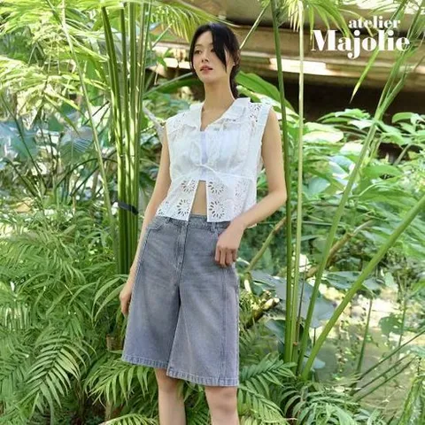 아뜰리에마졸리 25SS 버뮤다 데님 팬츠 2종