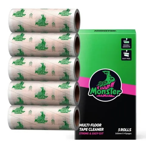 몬스터 겔 돌돌이 리필 테이프 클리너 먼지제거 바닥클리너 바닥청소 초강력 이지컷팅 리필 5개