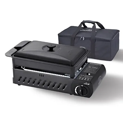 코베아 3WAY 올인원 올블랙 구이바다 M 베이직 휴대용 캠핑 가스 버너+캐리백, 1개