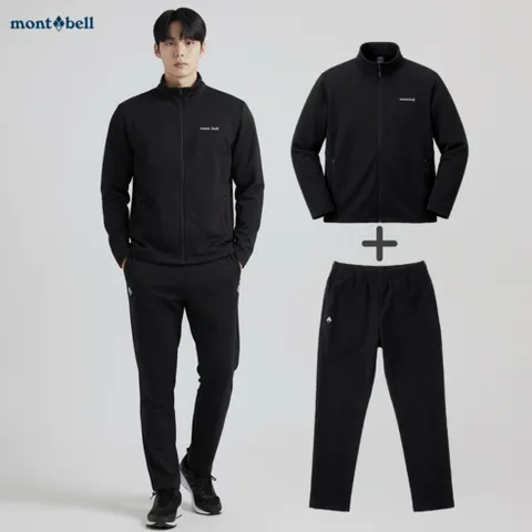 몽벨 남성 시그니처 기모 트레이닝 세트