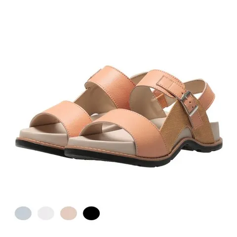 플로쥬 커브 쿠션 소가죽 한국 자체제작 여름 샌들