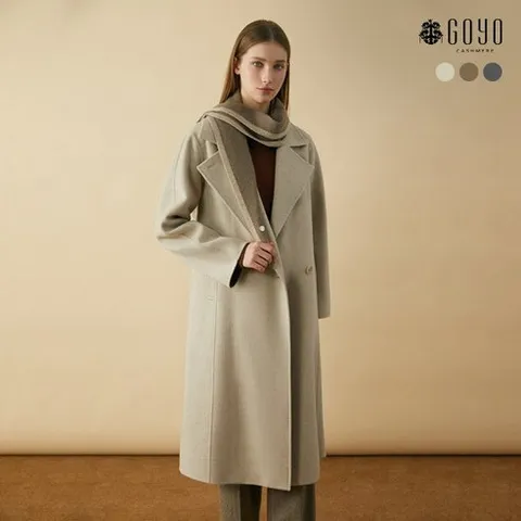 고요 24FW 캐시미어100 벨티드 롱코트