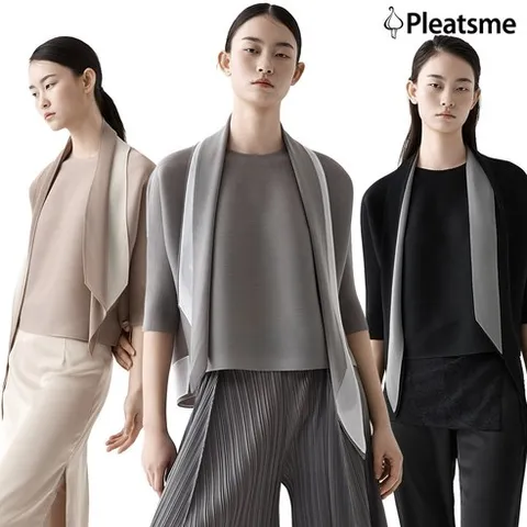 (26SS 최신상 신세계 단독!) 에센셜 플리츠 스카프 블라우스 세트