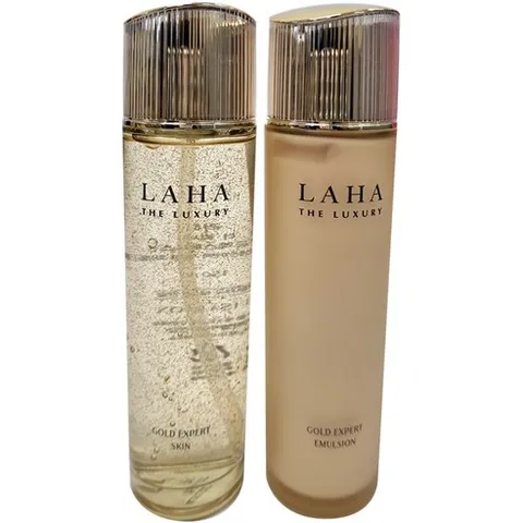 스킨케어 이자녹스 라하 더 럭셔리 골드 엑스퍼트 스킨윤기 생기 보습에멀젼 2종 1세트 7802756, *