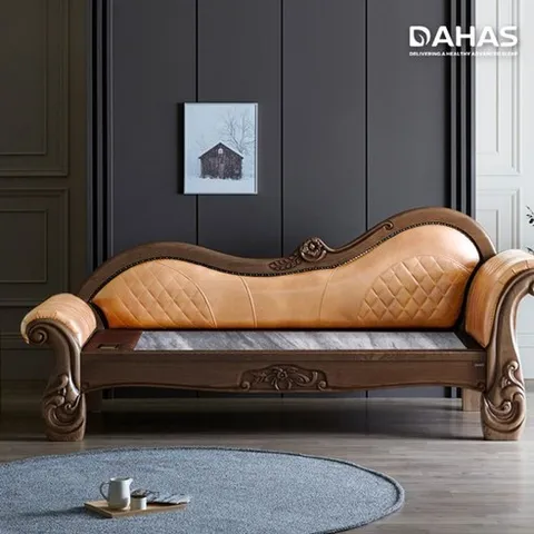 장수돌침대 다하스 1302C 샤인스톤 소파 카우치, 브라운