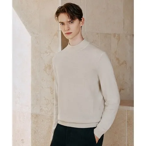 매장정품 다니엘크레뮤 DANIEL CREMIEUX 25FW 캐시미어 울 블렌드 모크넥 니트 아이보리 20727865433 1383291