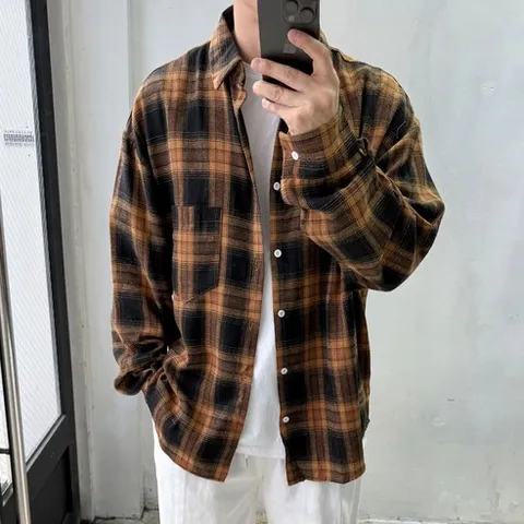 라운지21 남자 빅사이즈 데일리 타탄 체크셔츠