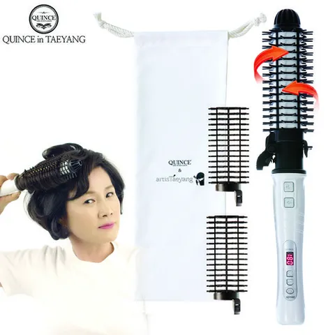 퀸스IN태양 오토롤링 브러쉬고데기 시즌1+헤어롤2개+파우치1개 자동회전 에어뽕 뿌리볼륨 볼륨웨이브 헤어롤탈착 봉고데기사용가능 해외겸용