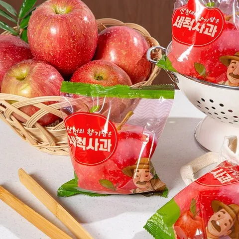 [프레시홀] 농부선별 아침한알 경북 홍로 세척사과 (가정용) 3kg 아침사과 홍옥 요까 부사 시나노, 1박스, 홍로 세척사과 3kg 19-21과